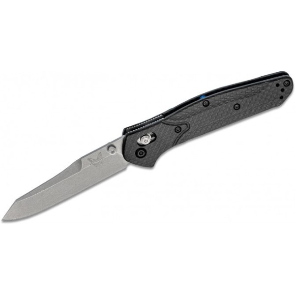 NAVAJA TÁCTICA BENCHMADE 940-1 SHEEPSFOOT GRIS FIBRA DE CARBONO