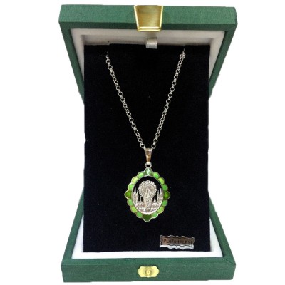COLGANTE PLATA ESMALTADO "VIRGEN DEL PILAR"