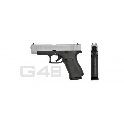 PISTOLA GLOCK 48 SILVER CAL. 9MM PB SLIM LINE