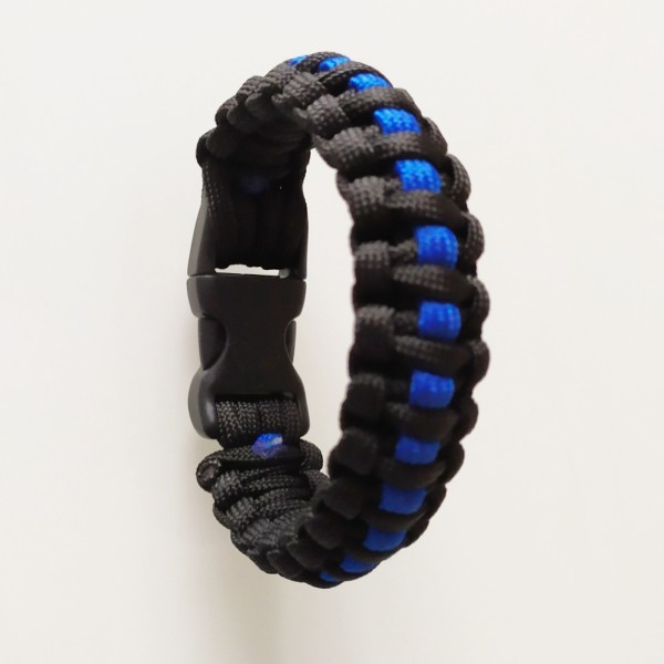 PULSERA PARACORD POLICIA LINEA AZUL
