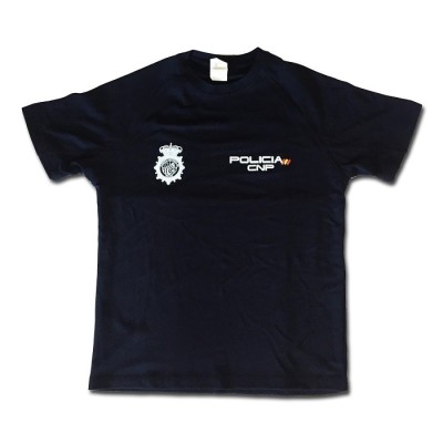 CAMISETA TECNICA POLICIA NACIONAL COLOR AZUL MARINO ADULTO