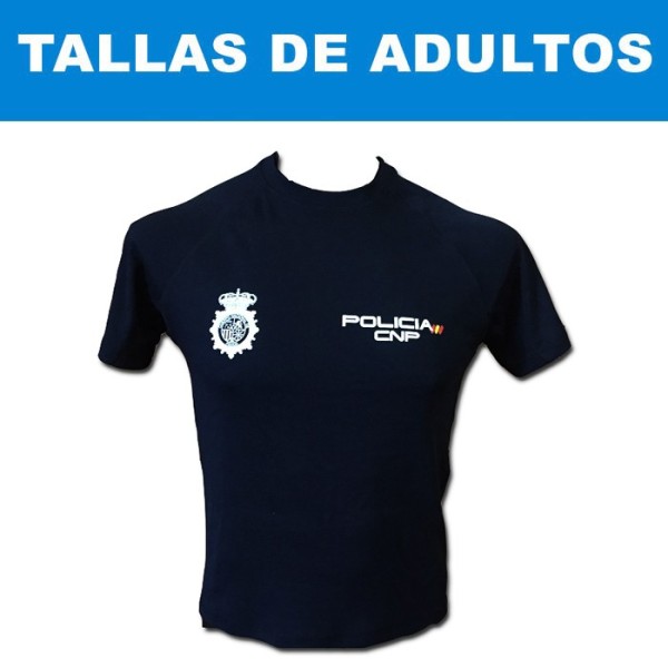 CAMISETA TECNICA POLICIA NACIONAL AZUL MARINO ADULTO