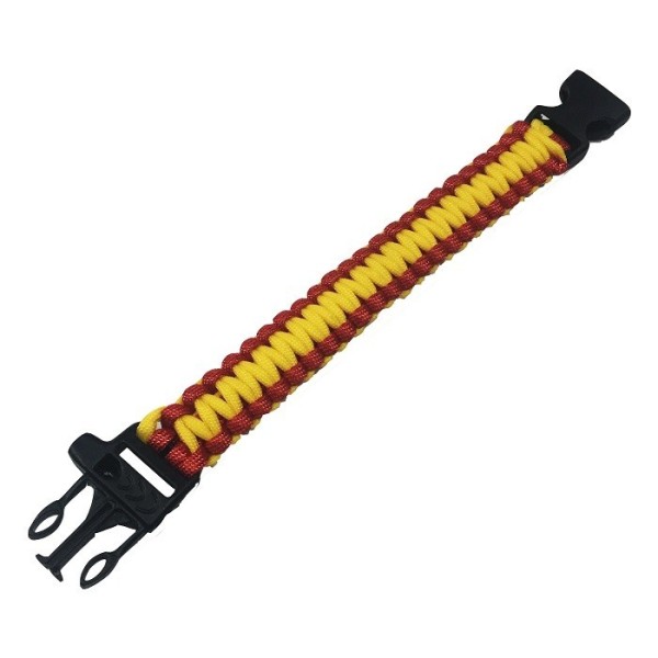 PULSERA PARACORD BANDERA ESPAÑA CON SILBATO