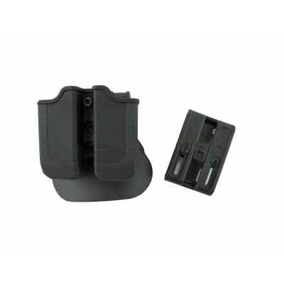 FUNDA IMI DEFENSE ROTATORIA, PALA + PASO DE CINTURÓN. PORTACARGADOR DOBLE WALTHER/BERETTA