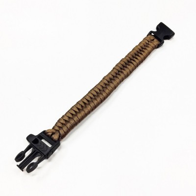 PULSERA PARACORD MARRON CON...