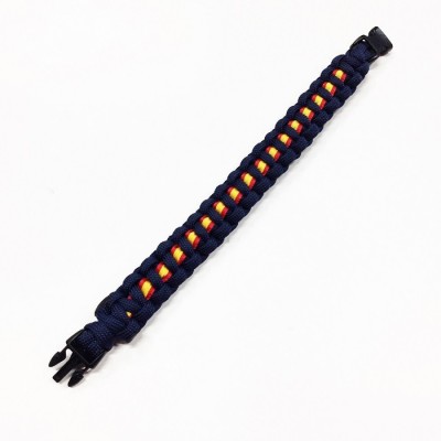PULSERA PARACORD AZUL CON BANDERA ESPAÑA