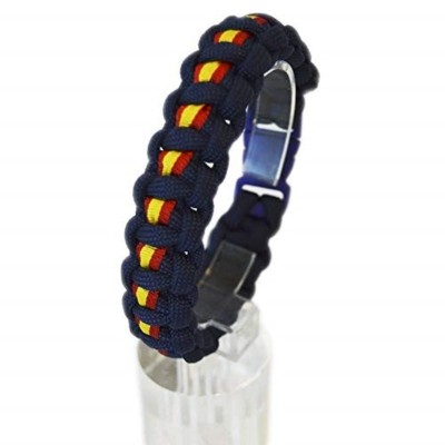 PULSERA PARACORD AZUL CON BANDERA ESPAÑA