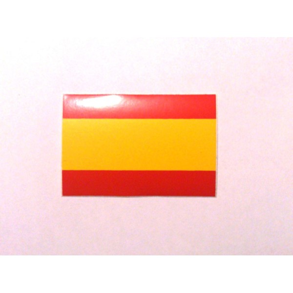 PEGATINA BANDERA ESPAÑA PLANA 1 UNIDAD 6x4 cms