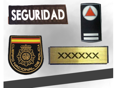 EMBLEMAS, PARCHES Y HOMBRERAS